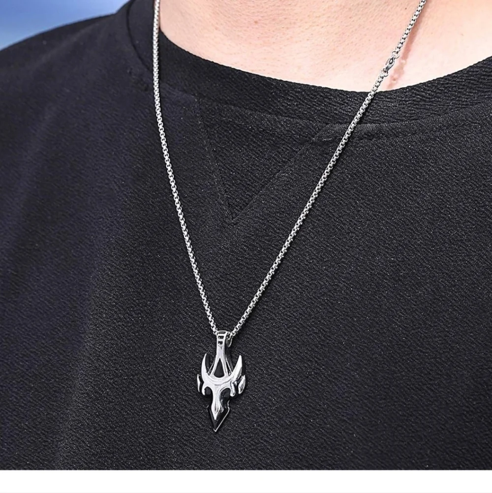 Silver Pendant Necklace for Men
